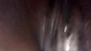 Chocolate girl fucks herself in the ass