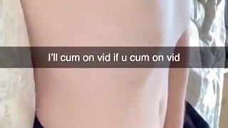 Young girl on Snapchat cums for me