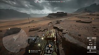 Heavy German tank humps british inf-antry